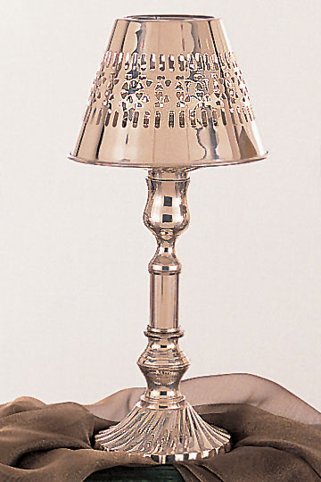 Silverplate Lamp with Silverplate Shade