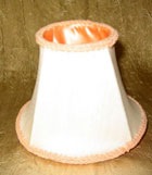 Custom Lampshade Lined with Peach Satin