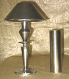 Custom Lampshade Plated in Satin Nickel Finish